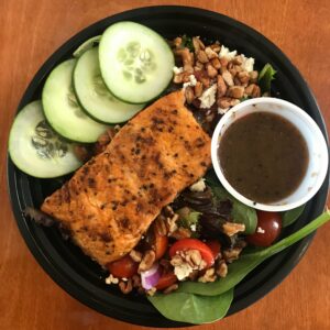 Grilled Salmon Feta Salad