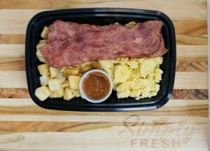 Scrambled Egg Breakfast With bacon