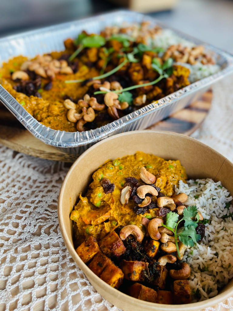 Delicious vegan butter chicken best in calgary made from whole food plants