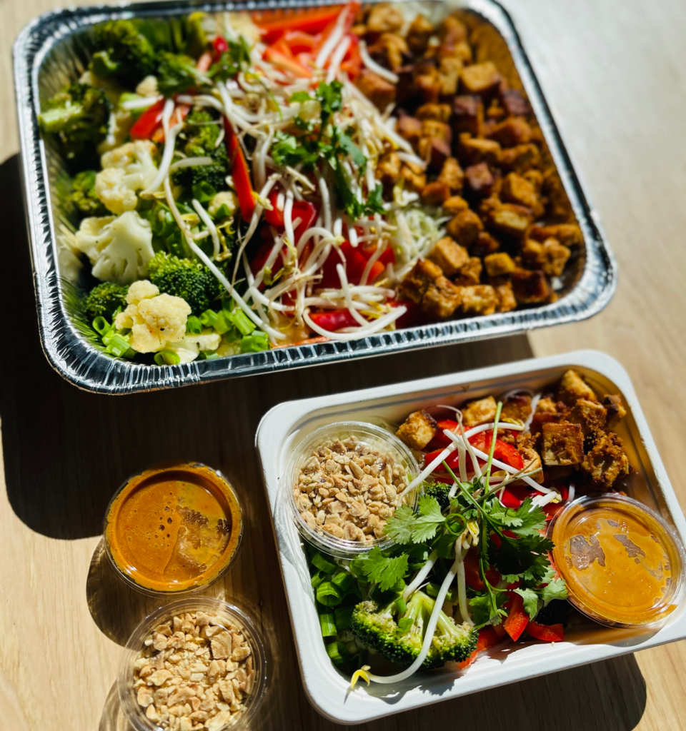 Pad Thai with Peanut Marinated Tofu