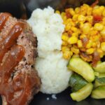 Meatloaf with Mashed Potatoes and Vegetables