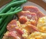 smoked Ham with Scalloped Potatoes with Vegetables