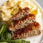 Meatloaf with Mashed Potatoes and Vegetables